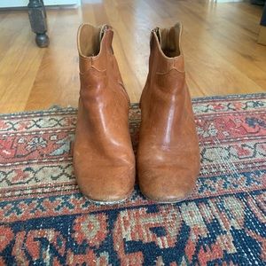 Isabel Marant Cognac Leather Dicker Booties